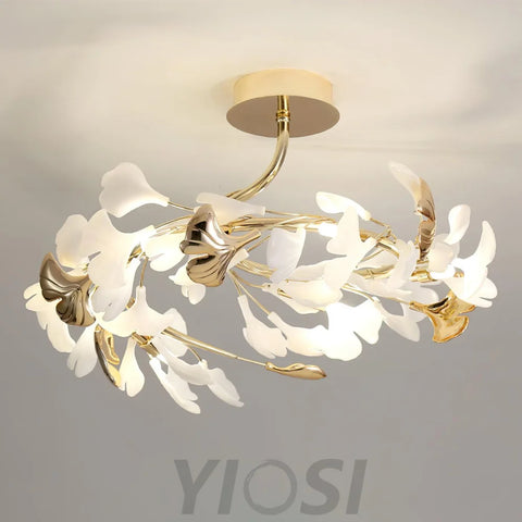 Gingko Rotating Style Ceiling Lamp - Gingko, Gingko Chandelier, Semi Flush Mounts-1-Yiosilamp