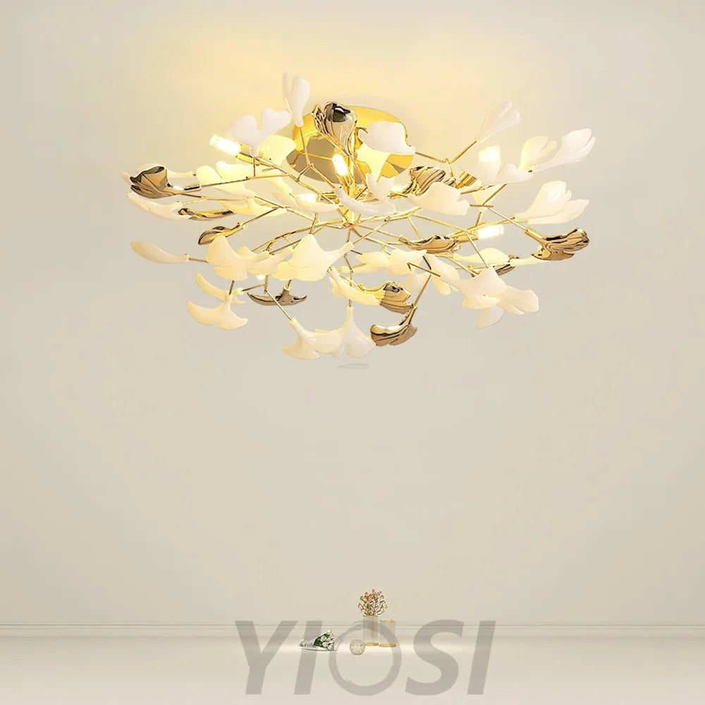 Gingko Rotating Style Ceiling Lamp - Gingko, Gingko Chandelier, Semi Flush Mounts-1-Yiosilamp