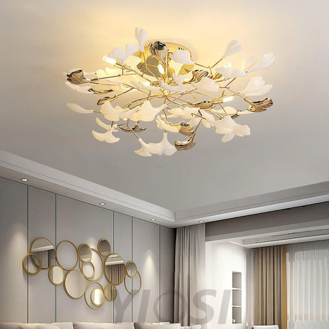 Gingko Rotating Style Ceiling Lamp - Gingko, Gingko Chandelier, Semi Flush Mounts-1-Yiosilamp