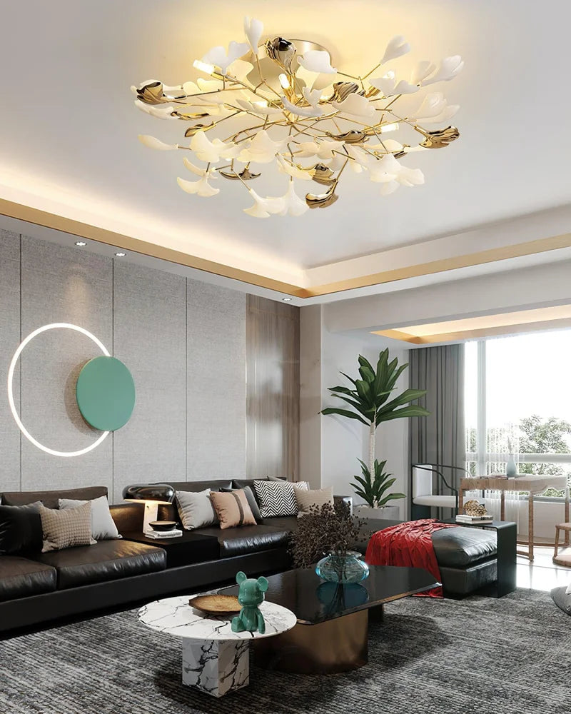 Gingko Rotating Style Ceiling Lamp - Gingko, Gingko Chandelier, Semi Flush Mounts-1-Yiosilamp