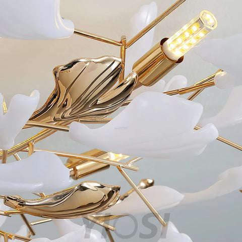 Gingko Rotating Style Ceiling Lamp - Gingko, Gingko Chandelier, Semi Flush Mounts-1-Yiosilamp