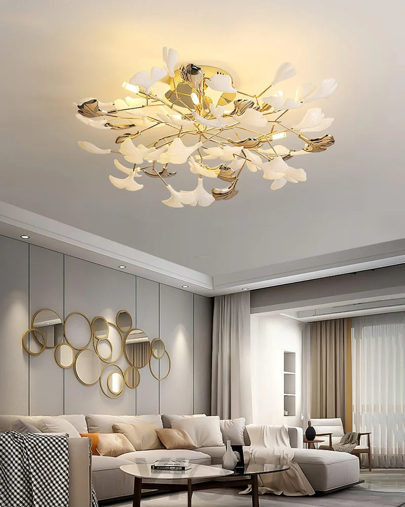 Gingko Rotating Style Ceiling Lamp - Gingko, Gingko Chandelier, Semi Flush Mounts-1-Yiosilamp