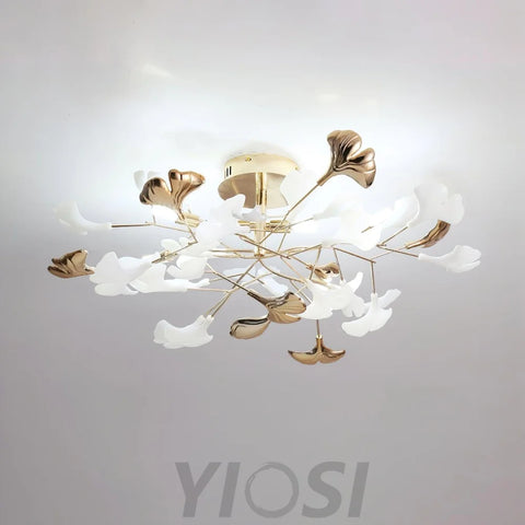 Gingko Rotating Style Ceiling Lamp - Gingko, Gingko Chandelier, Semi Flush Mounts-1-Yiosilamp