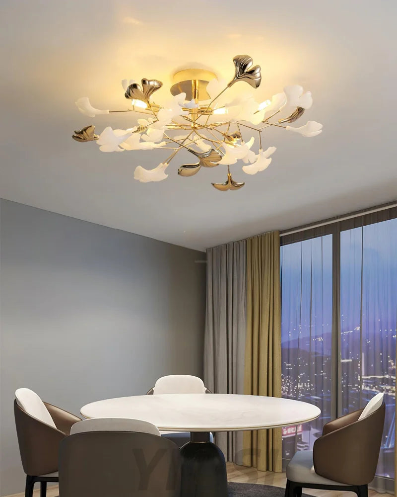 Gingko Rotating Style Ceiling Lamp - Gingko, Gingko Chandelier, Semi Flush Mounts-1-Yiosilamp