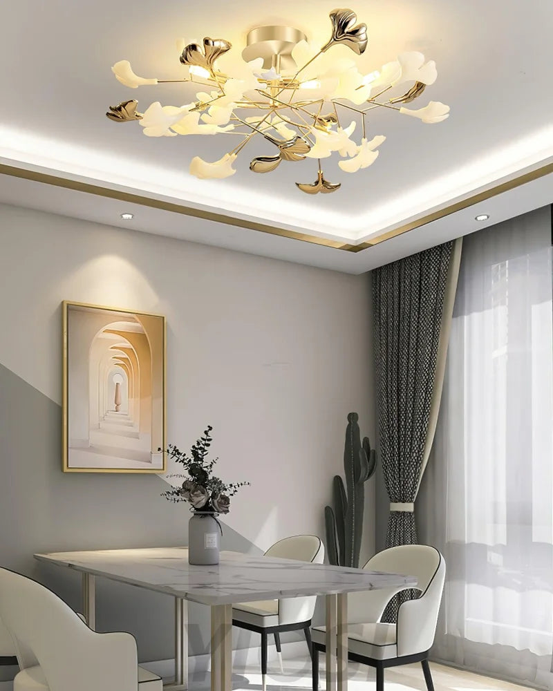Gingko Rotating Style Ceiling Lamp - Gingko, Gingko Chandelier, Semi Flush Mounts-1-Yiosilamp