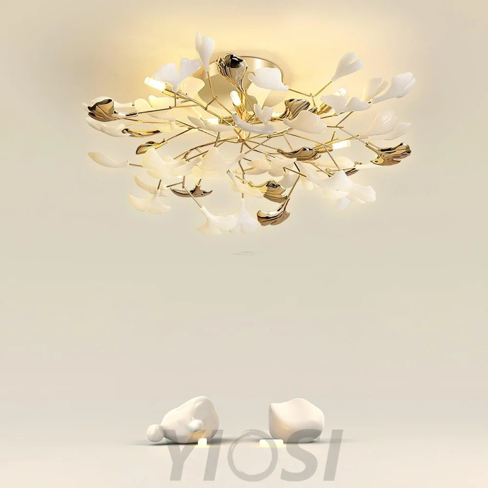 Gingko Rotating Style Ceiling Lamp - Gingko, Gingko Chandelier, Semi Flush Mounts-1-Yiosilamp