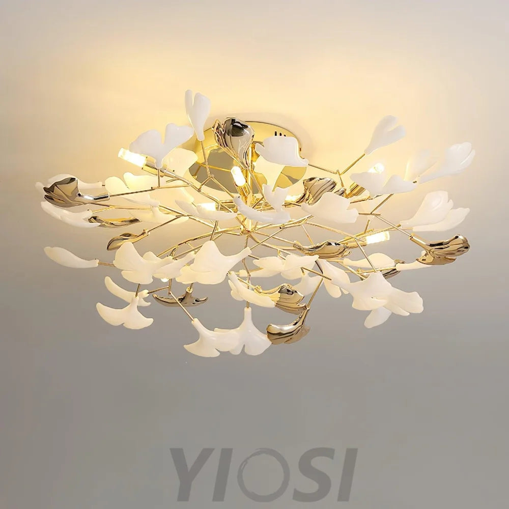 Gingko Rotating Style Ceiling Lamp - Gingko, Gingko Chandelier, Semi Flush Mounts-1-Yiosilamp