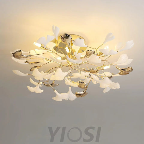 Gingko Rotating Style Ceiling Lamp - Gingko, Gingko Chandelier, Semi Flush Mounts-1-Yiosilamp