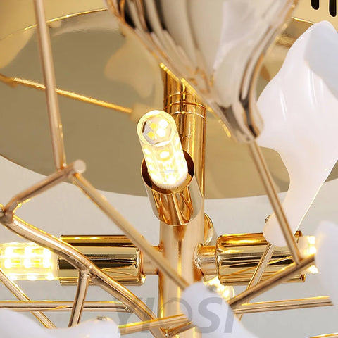 Gingko Rotating Style Ceiling Lamp - Gingko, Gingko Chandelier, Semi Flush Mounts-1-Yiosilamp
