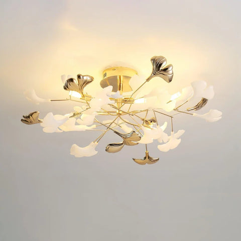 Gingko Rotating Style Ceiling Lamp - Gingko, Gingko Chandelier, Semi Flush Mounts-1-Yiosilamp