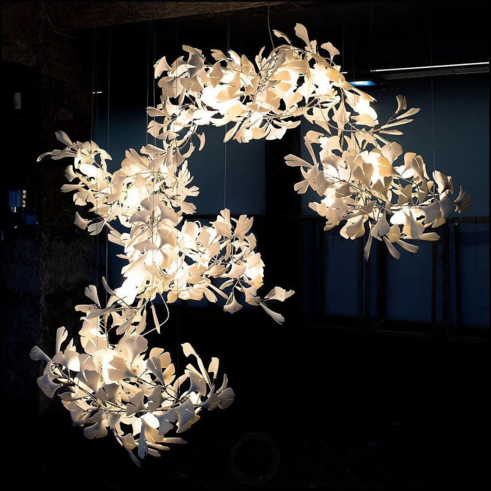 Ginkgo Large Staircase Chandelier Big Branch