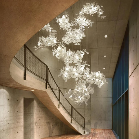 Ginkgo Large Staircase Chandelier Big Branch