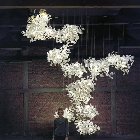 Ginkgo Large Staircase Chandelier Big Branch