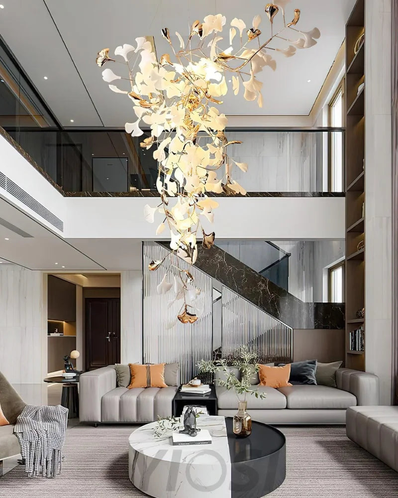 Ginkgo Tip Tlying Chandelier with 2 models - Gingko, Gingko Chandelier-1-Yiosilamp