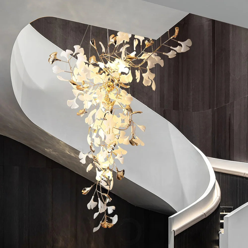 Ginkgo Tip Tlying Chandelier with 2 models - Gingko, Gingko Chandelier-1-Yiosilamp
