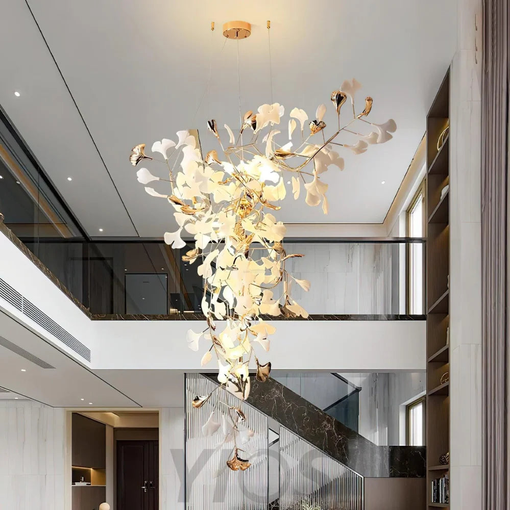 Ginkgo Tip Tlying Chandelier with 2 models - Gingko, Gingko Chandelier-1-Yiosilamp