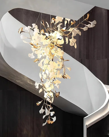 Ginkgo Tip Tlying Chandelier with 2 models - Gingko, Gingko Chandelier-1-Yiosilamp
