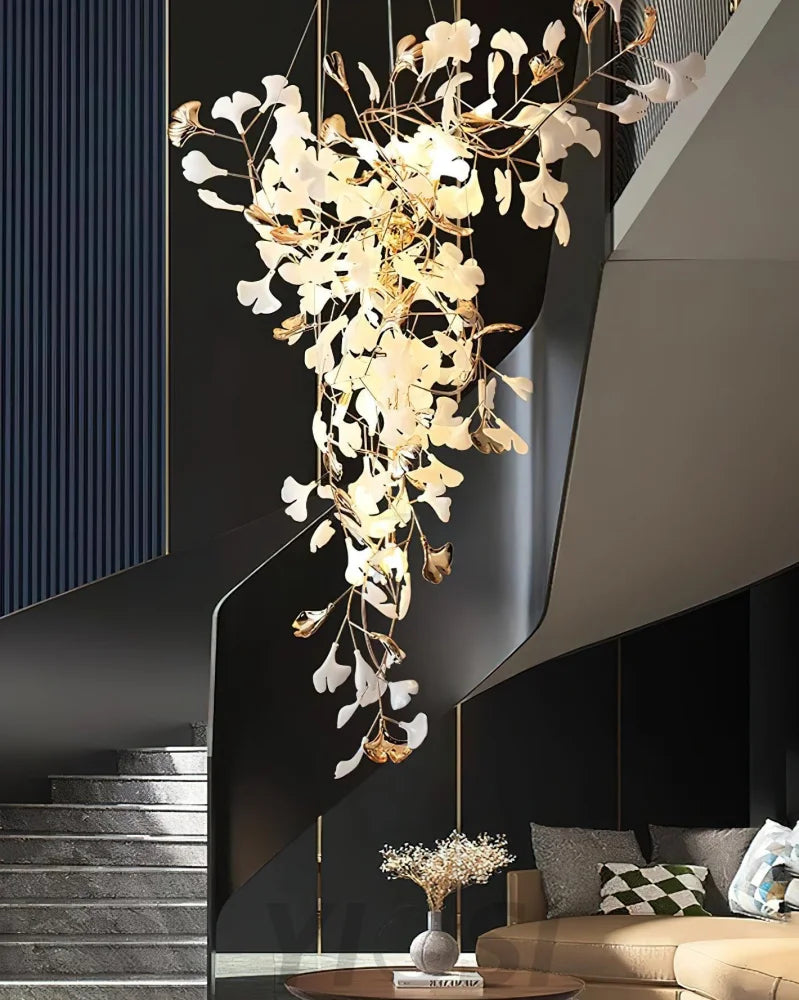 Ginkgo Tip Tlying Chandelier with 2 models - Gingko, Gingko Chandelier-1-Yiosilamp