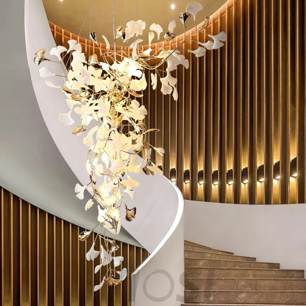 Ginkgo Tip Tlying Chandelier with 2 models - Gingko, Gingko Chandelier-1-Yiosilamp