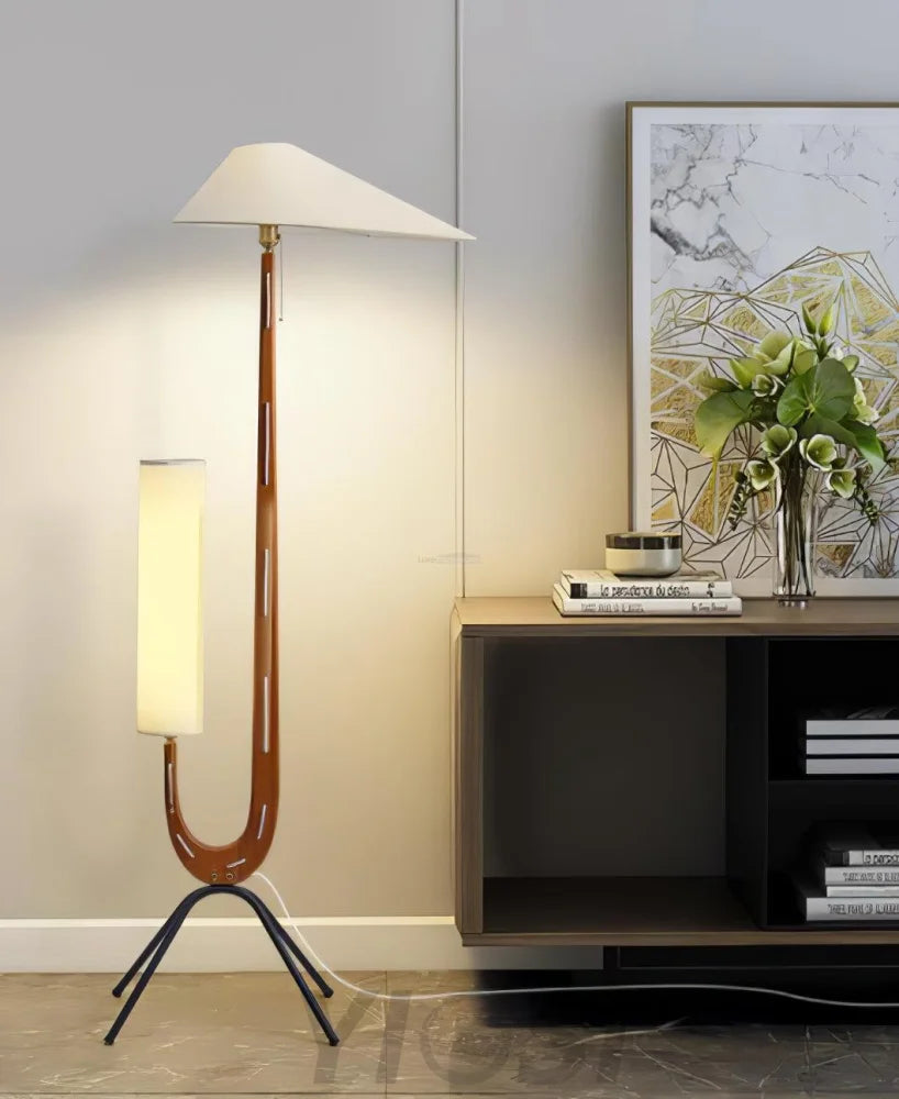 Giraffe Floor Lamp ∅ 21.6″ - Wood-1-Yiosilamp