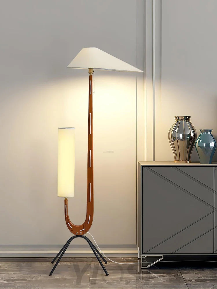 Giraffe Floor Lamp ∅ 21.6″ - Wood-1-Yiosilamp