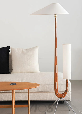 Giraffe Floor Lamp ∅ 21.6″ - Wood-1-Yiosilamp