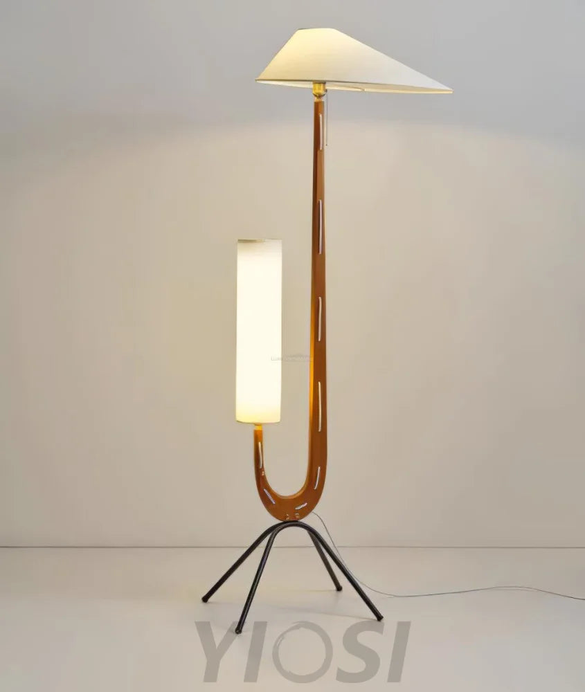 Giraffe Floor Lamp ∅ 21.6″ - Wood-1-Yiosilamp