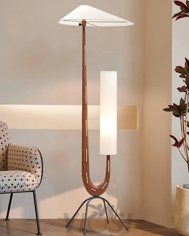 Giraffe Floor Lamp ∅ 21.6″ - Wood-1-Yiosilamp