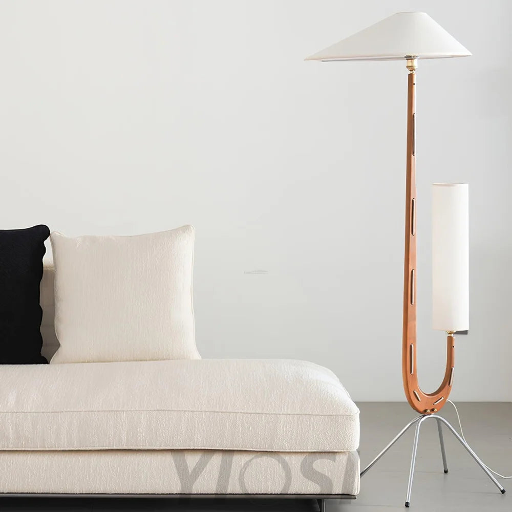 Giraffe Floor Lamp ∅ 21.6″ - Wood-1-Yiosilamp