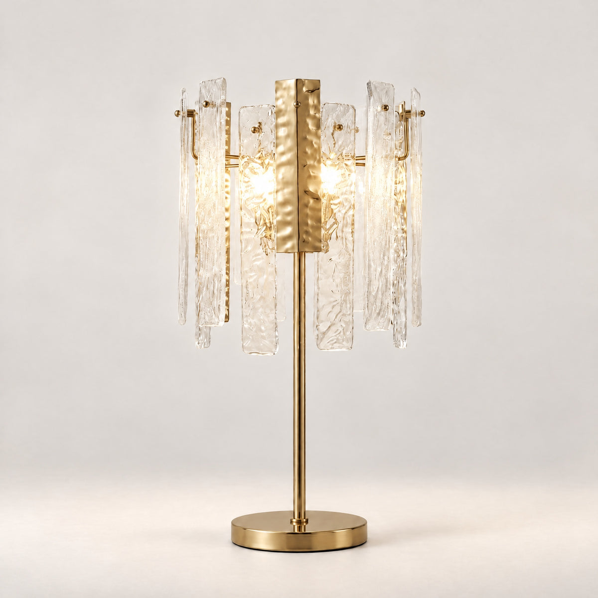 Glacier Glass Table Lamp 13.0"