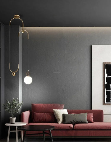 Glass Ball Pendant Lamp ∅ 13.8″ - Mini-1-Yiosilamp