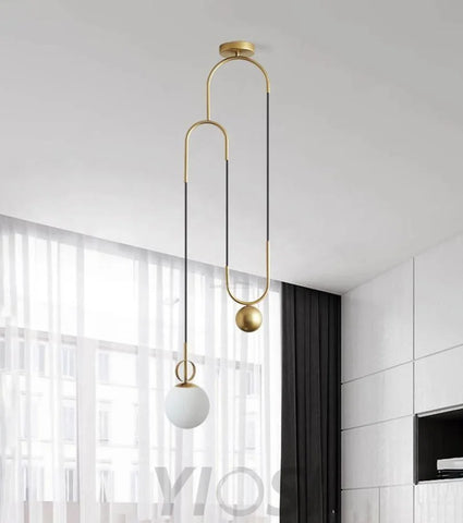 Glass Ball Pendant Lamp ∅ 13.8″ - Mini-1-Yiosilamp