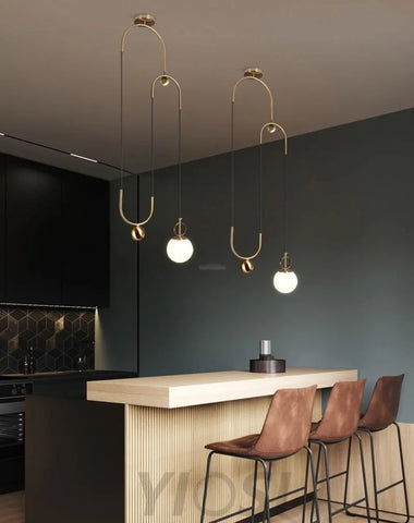 Glass Ball Pendant Lamp ∅ 13.8″ - Mini-1-Yiosilamp