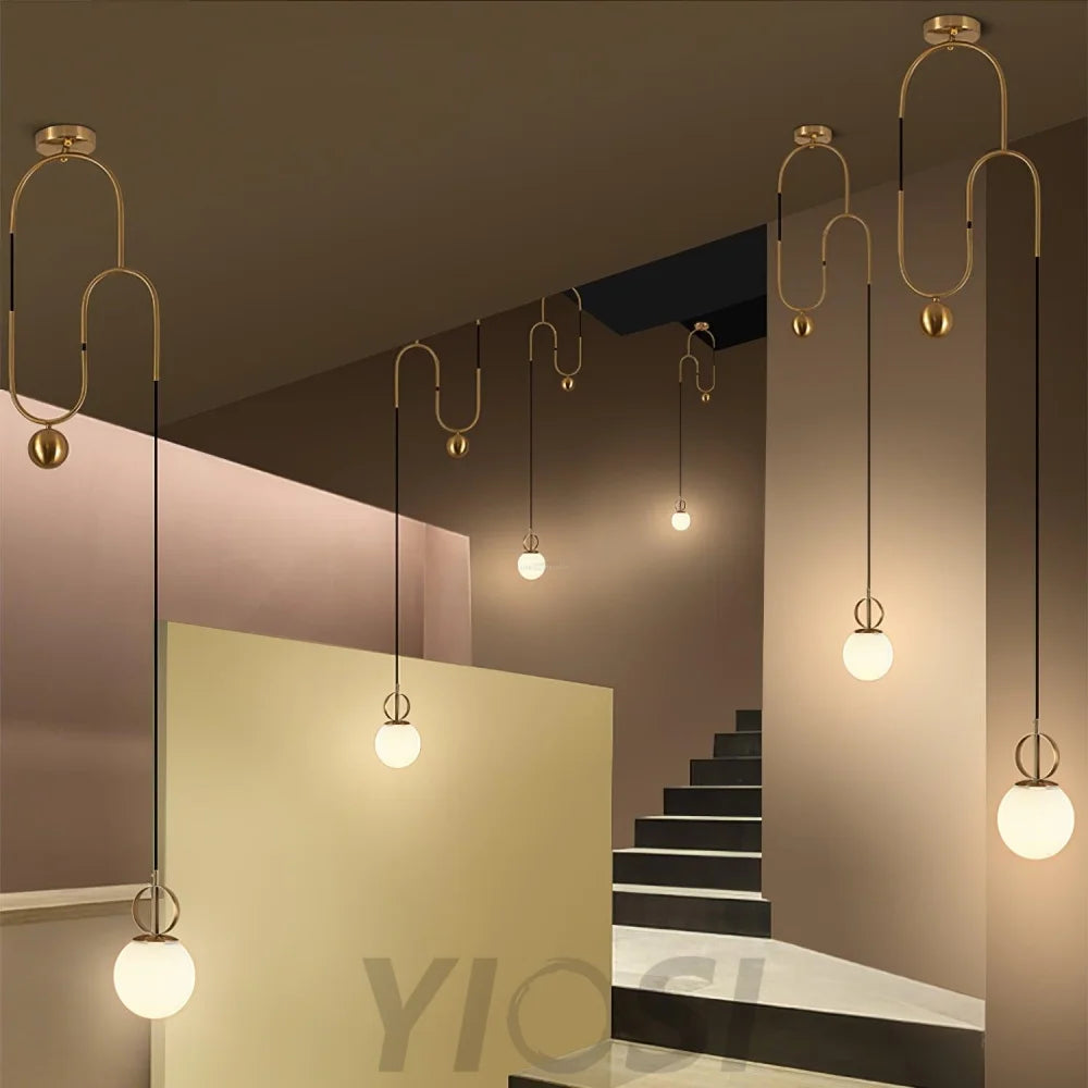 Glass Ball Pendant Lamp ∅ 13.8″ - Mini-1-Yiosilamp