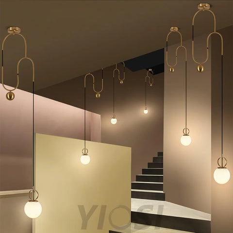 Glass Ball Pendant Lamp ∅ 13.8″ - Mini-1-Yiosilamp