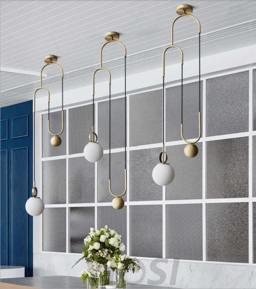 Glass Ball Pendant Lamp ∅ 13.8″ - Mini-1-Yiosilamp