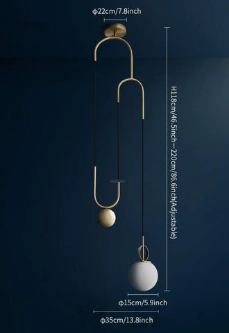 Glass Ball Pendant Lamp ∅ 13.8″ - Mini-1-Yiosilamp