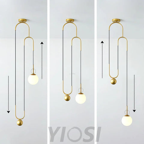Glass Ball Pendant Lamp ∅ 13.8″ - Mini-1-Yiosilamp
