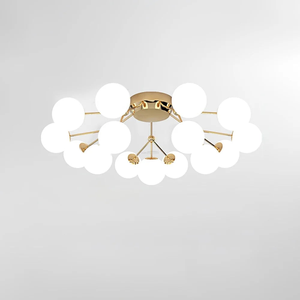 Glass Balls Cluster Ceiling Lamp ∅ 33.1″ - Bend, Semi Flush Mounts-1-Yiosilamp