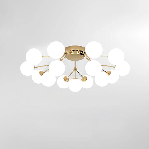 Glass Balls Cluster Ceiling Lamp ∅ 33.1″ - Bend, Semi Flush Mounts-1-Yiosilamp