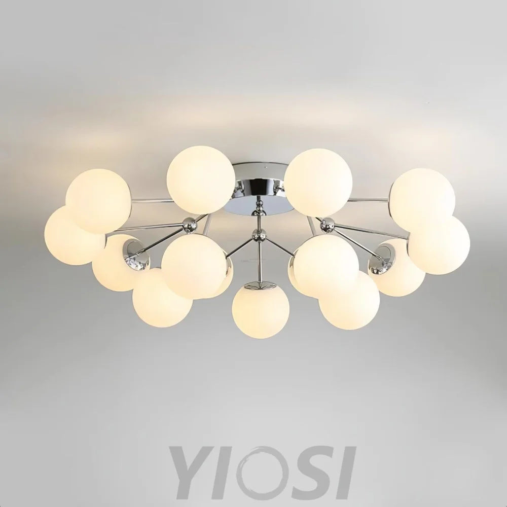 Glass Balls Cluster Ceiling Lamp ∅ 33.1″ - Bend, Semi Flush Mounts-1-Yiosilamp