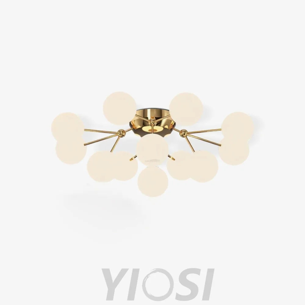 Glass Balls Cluster Ceiling Lamp ∅ 33.1″ - Bend, Semi Flush Mounts-1-Yiosilamp