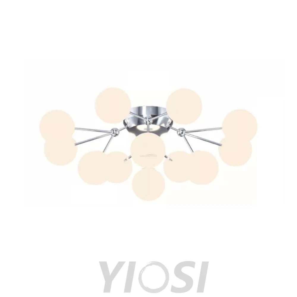 Glass Balls Cluster Ceiling Lamp ∅ 33.1″ - Bend, Semi Flush Mounts-1-Yiosilamp