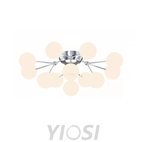 Glass Balls Cluster Ceiling Lamp ∅ 33.1″ - Bend, Semi Flush Mounts-1-Yiosilamp
