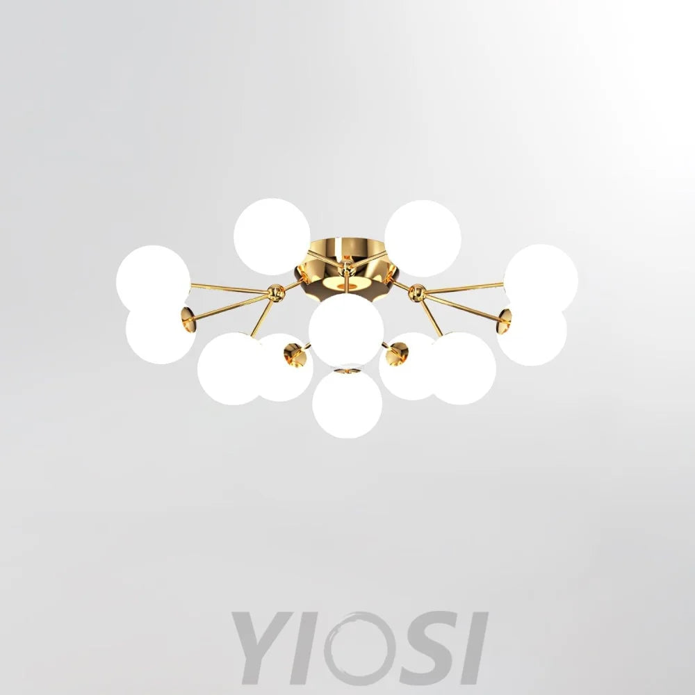 Glass Balls Cluster Ceiling Lamp ∅ 33.1″ - Bend, Semi Flush Mounts-1-Yiosilamp