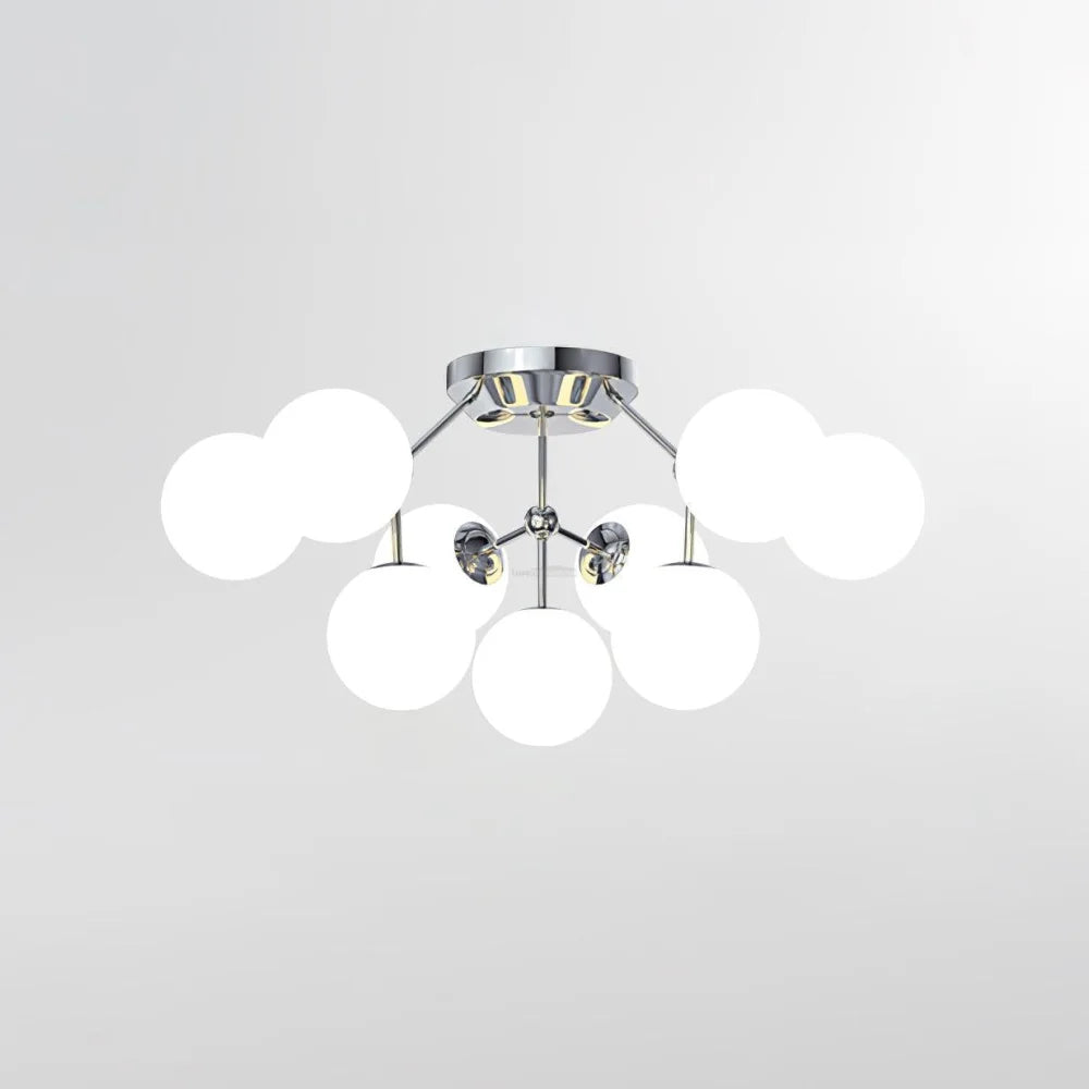 Glass Balls Cluster Ceiling Lamp ∅ 33.1″ - Bend, Semi Flush Mounts-1-Yiosilamp