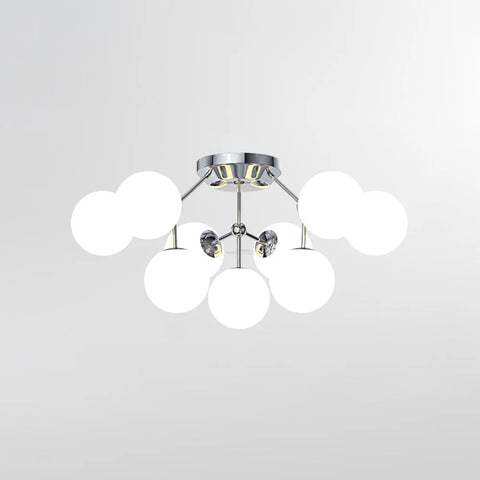 Glass Balls Cluster Ceiling Lamp ∅ 33.1″ - Bend, Semi Flush Mounts-1-Yiosilamp