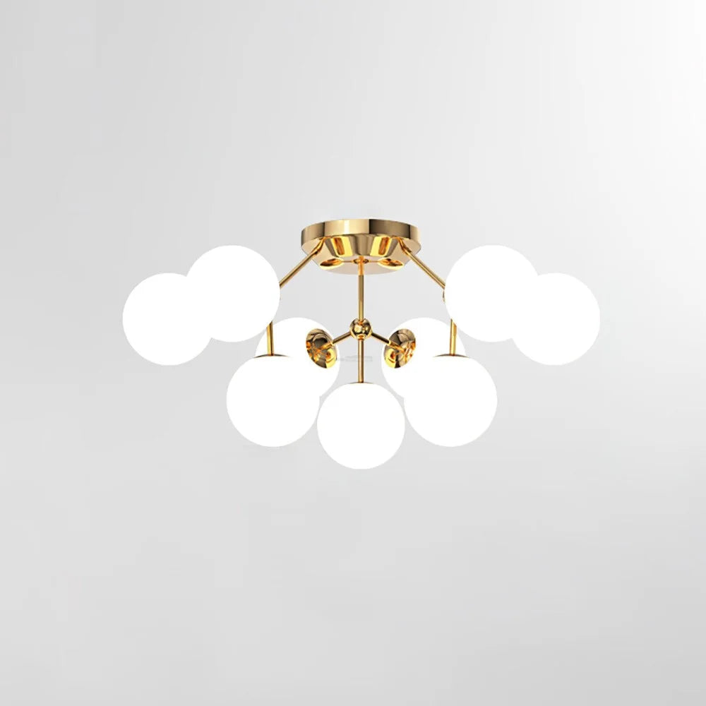 Glass Balls Cluster Ceiling Lamp ∅ 33.1″ - Bend, Semi Flush Mounts-1-Yiosilamp