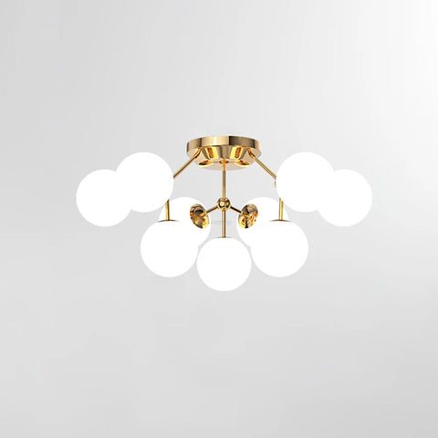 Glass Balls Cluster Ceiling Lamp ∅ 33.1″ - Bend, Semi Flush Mounts-1-Yiosilamp