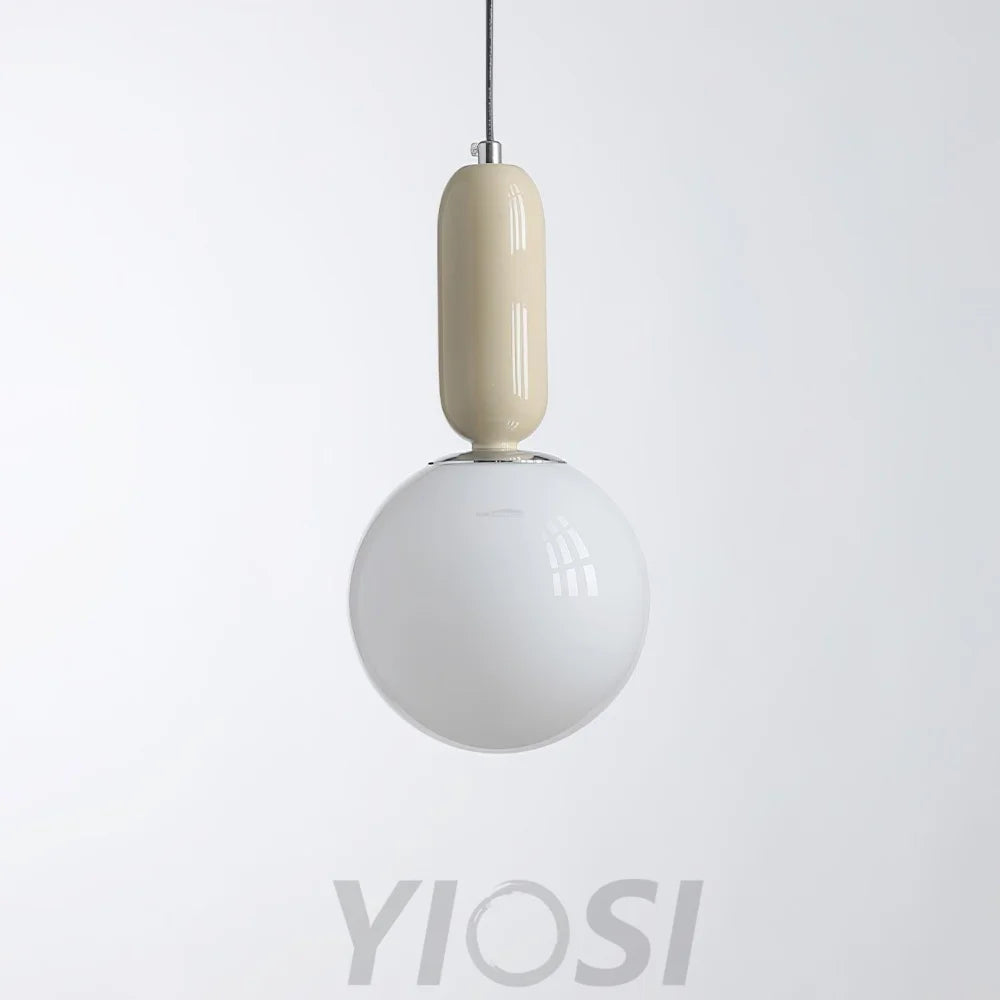 Glass Globe Ball Pendant Earring - Earring-1-Yiosilamp
